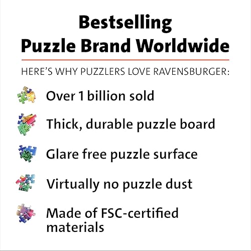 Miniatura 3 de Ravensburger 16003 Map of The World - Puzzle de 1500 piezas para adultos cada pieza es única tecnología Softclick significa piezas que se ajustan