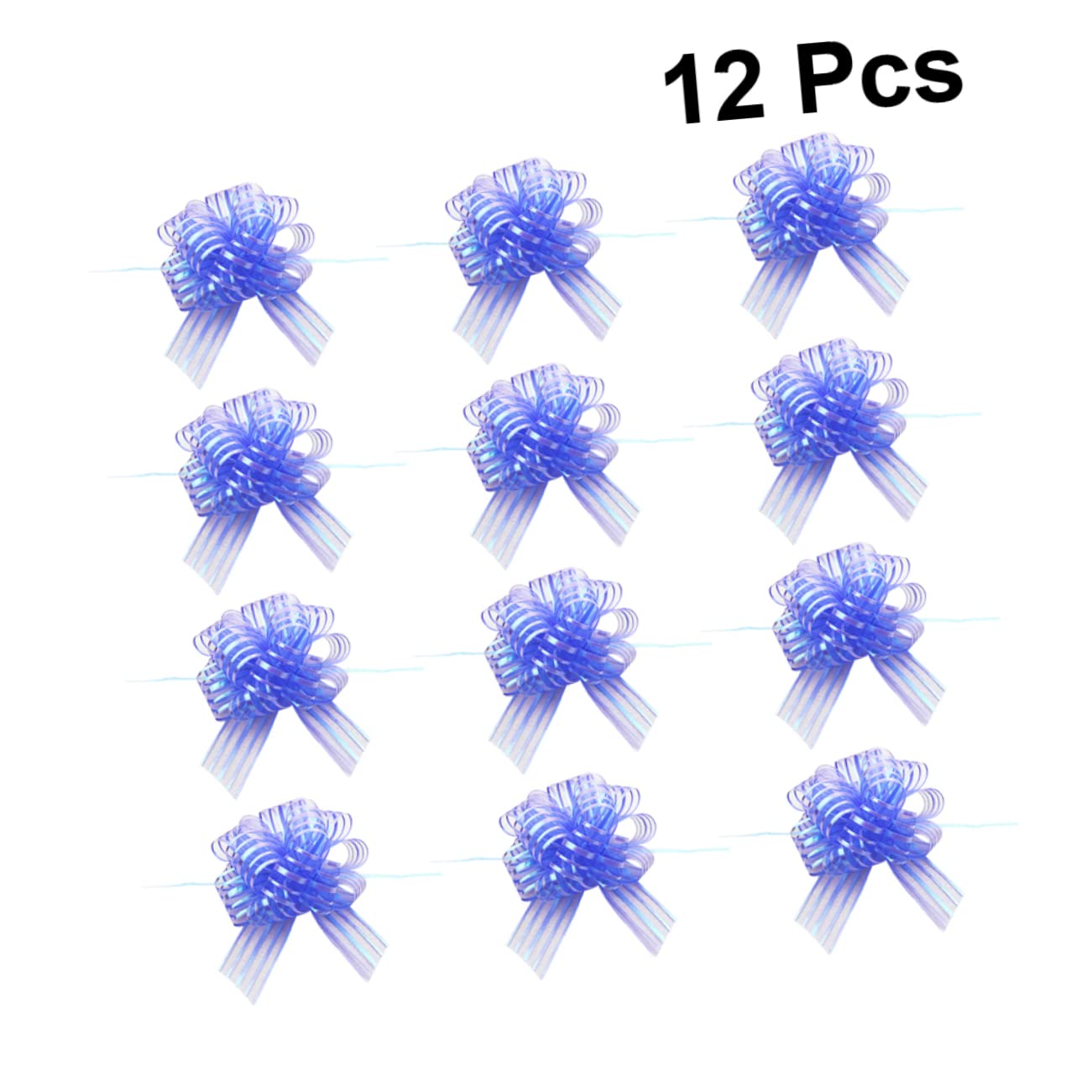 TEHAUX 36pezzi Fiocchi Decorativi Per Matrimoni e Feste Coccarde Tulle Blu Per Decorazioni Regali e Eventi Speciali