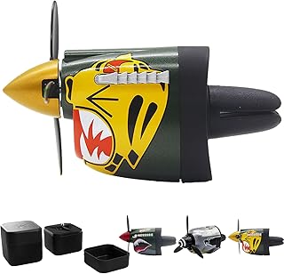 P-40 Fighter Plane Air Vent Decoration, P-40 Warhawk Car Air Freshener Vent Clip, Long Lasting Odor, Easy Install, Fits Most Airs Vents (Tiger)