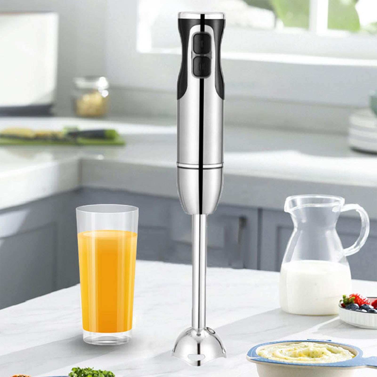 Stabmixer für Küche, Stabmixer Tauchmixer Food Blender, Küchengeräte | Edelstahl Blenderstab, elektrische Hand für Suppe, Smoothies, Pürees, Babynahrung