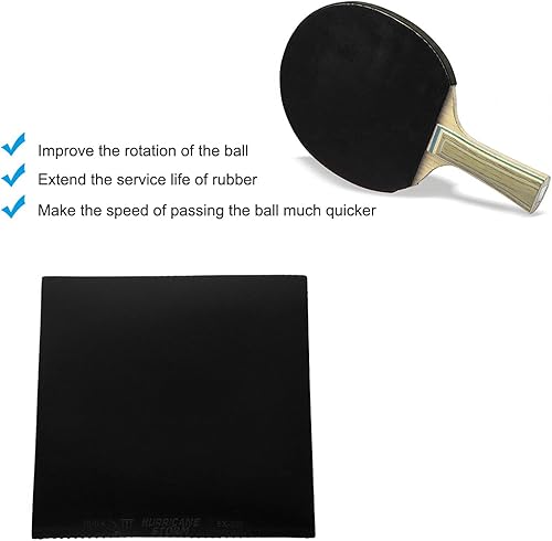 Miniatura 2 de GOTOTOP Ping Pong - Raqueta de goma para tenis de mesa, accesorio de repuesto para deportes de ping pong, goma para remo de ping pong, 7.1 x 7.1 x