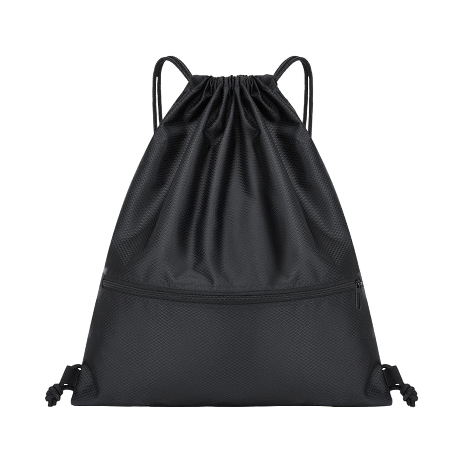 ecomistiq®sports drawstring backpack casual knapsacks for backpacking vacations travel black