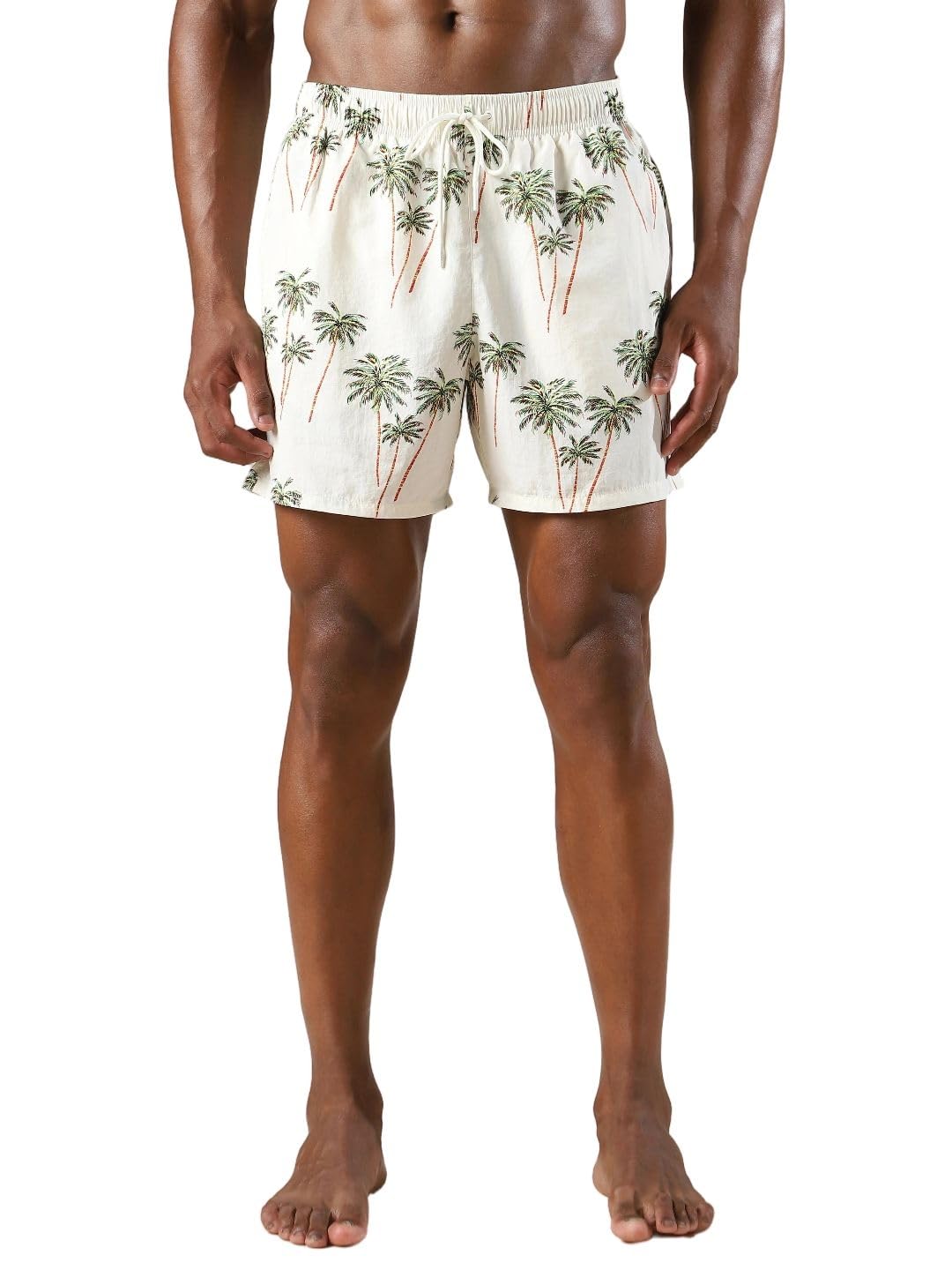 Printed Mid Rise Swimwear Shorts
