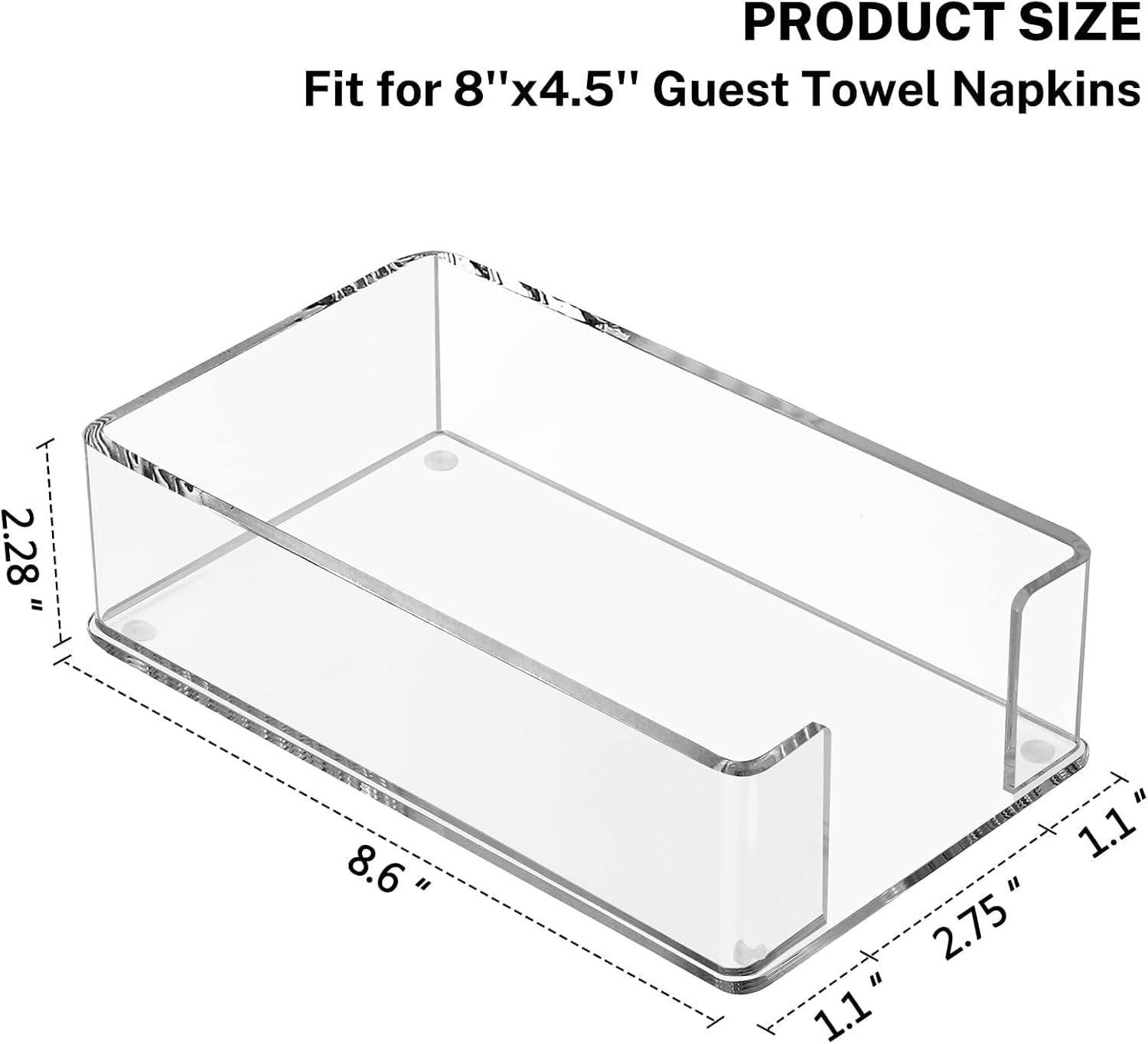 MaxGear Acrylic Cocktail Napkin Holder & Acrylic Guest Towel Napkin Holder