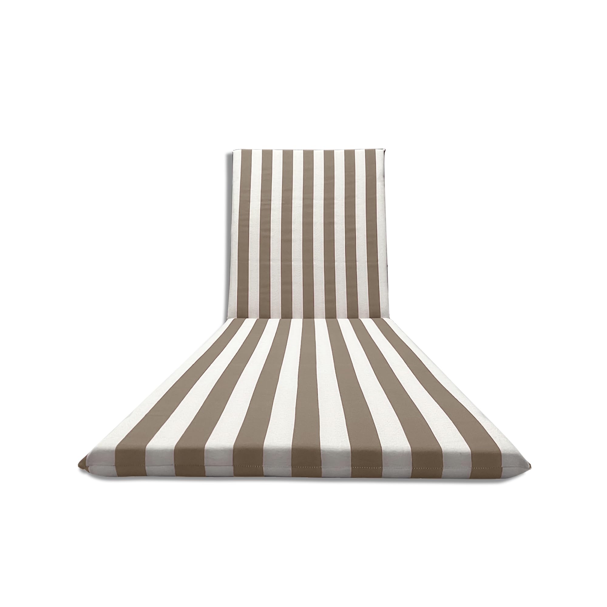 Il Tuo Artigiano Design Padded Cushion for Lounger, Artisan Fully Removable Cotton Cover (White and Beige)