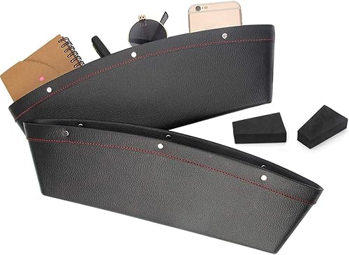 Coolrunner Juego de 2 organizadores de espacio para asiento de automóvil, relleno de espacio para asiento de automóvil, caja de almacenamiento de