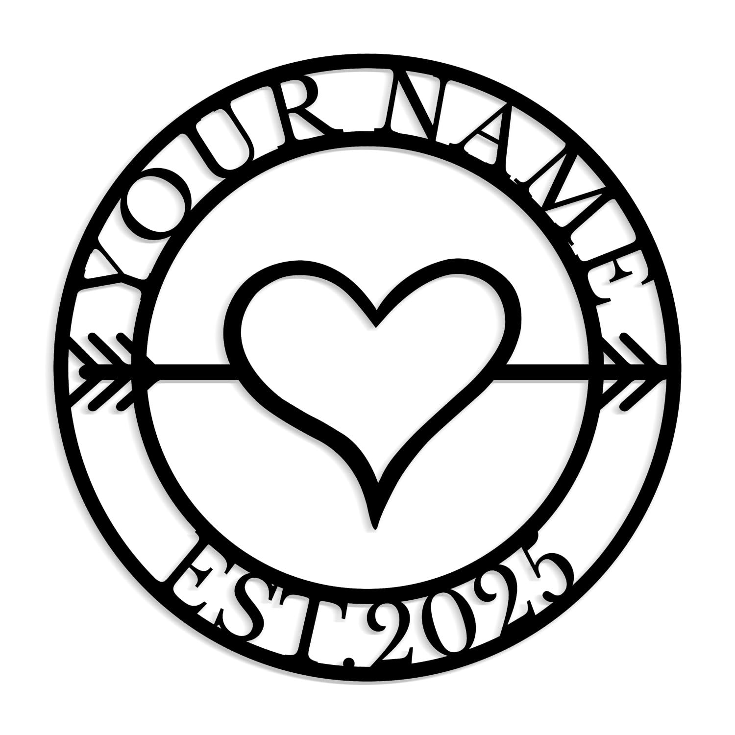 Personalized Infinity Heart Sign-Custom Infinity Sign-Custom Love Metal Wall Decor-Infinity Symbol Love Metal Sign with Names-Personalized Gift for Couples,Personalized Wedding Gift (Style-8)