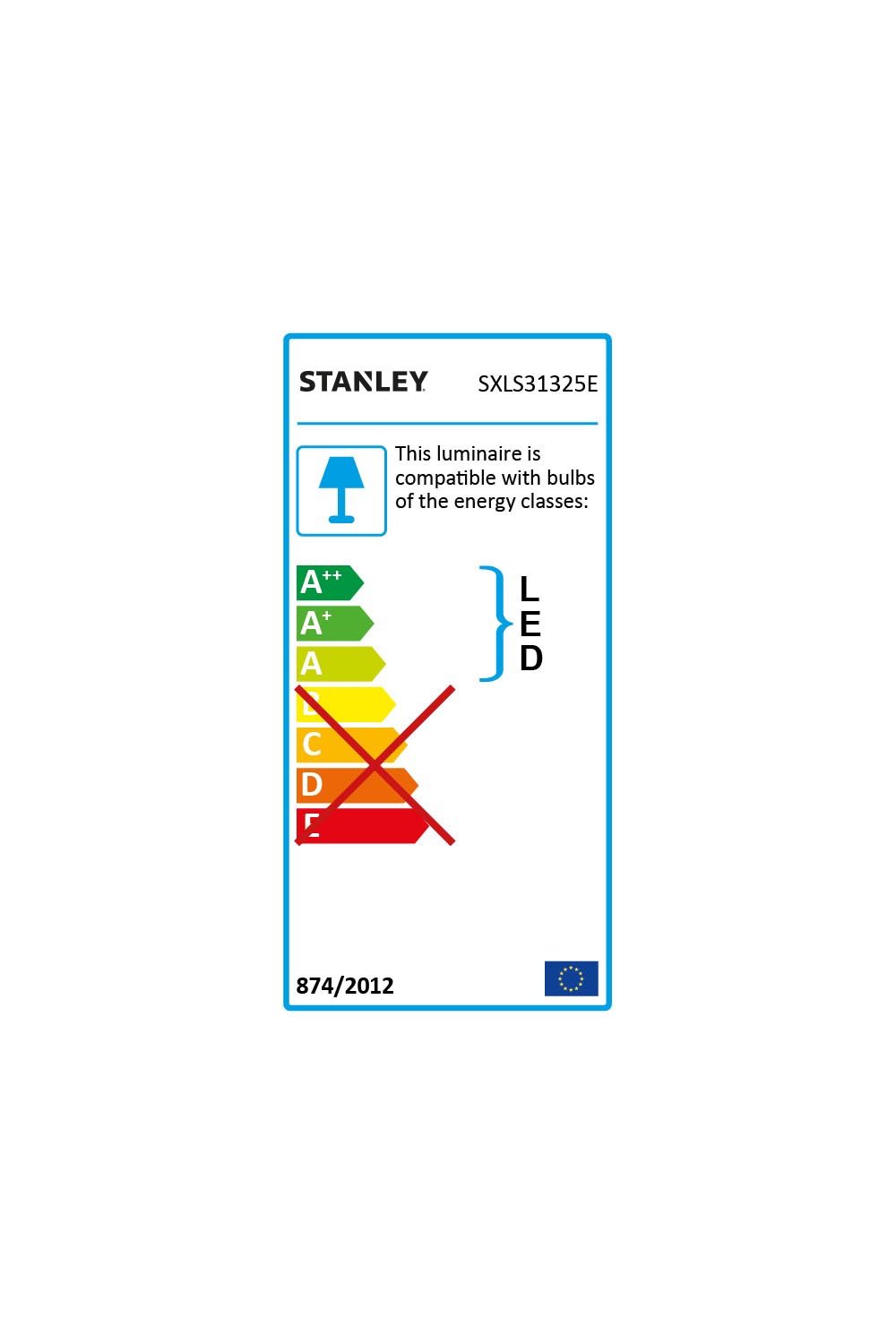 Stanley 31325 - Foco LED (50 W, 4000 lúmenes), color amarillo y negro