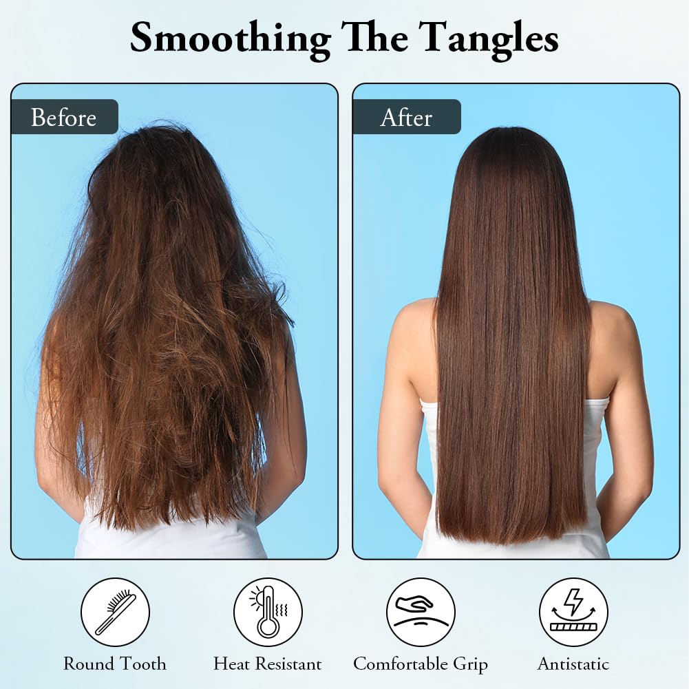 OSDUE Cepillo de Pelo de Viaje Con Espejo,Compacto Cepillo de Pelo Plegable con FuncióN de Masaje,Mini Bolsillo Cepillo de Viaje para Gimnasio, Viajes, Herramientas de Peinado（Espejo Removible）