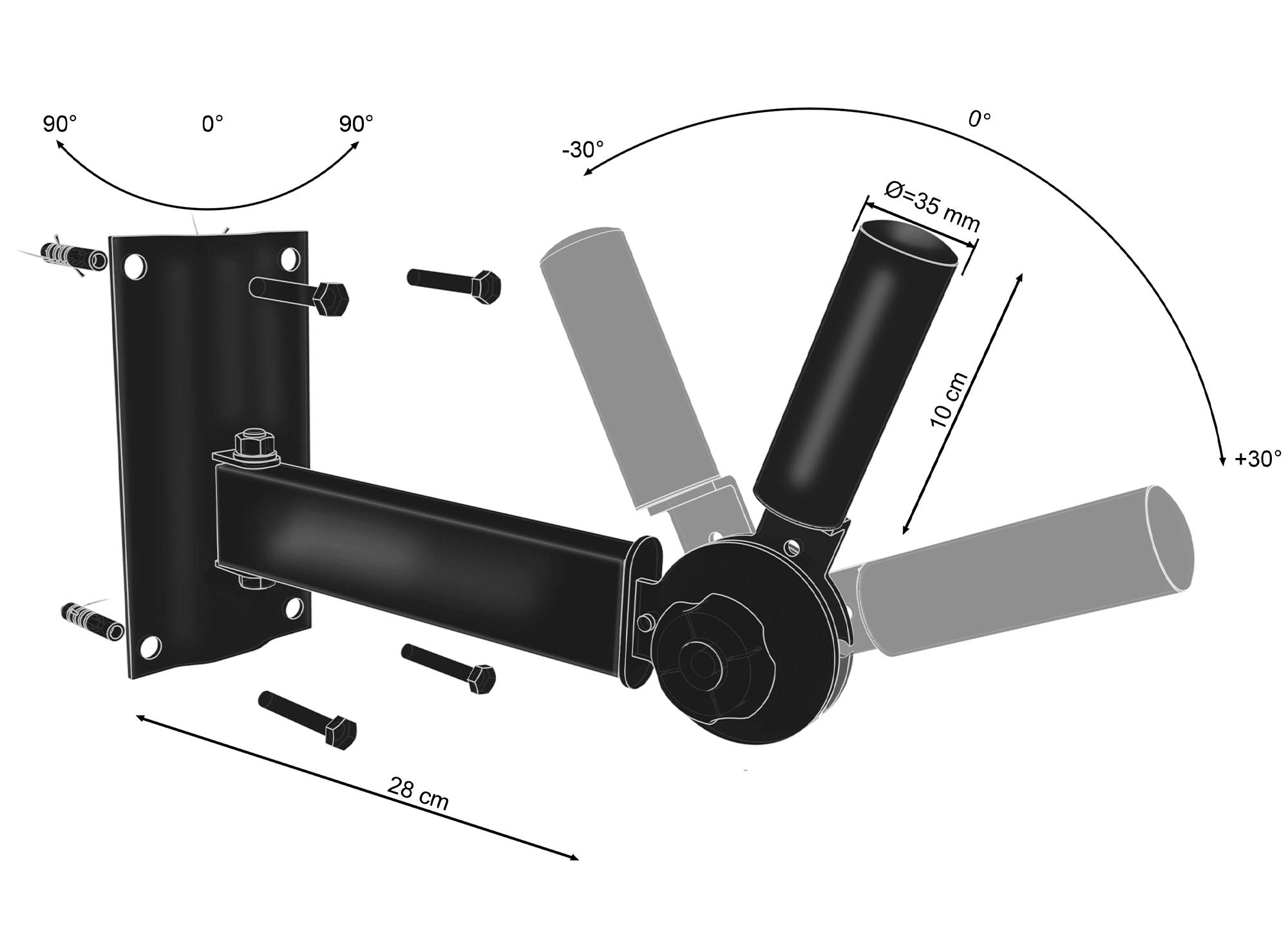 Bespeco sh56 para colgar en la pared soporte de altavoz