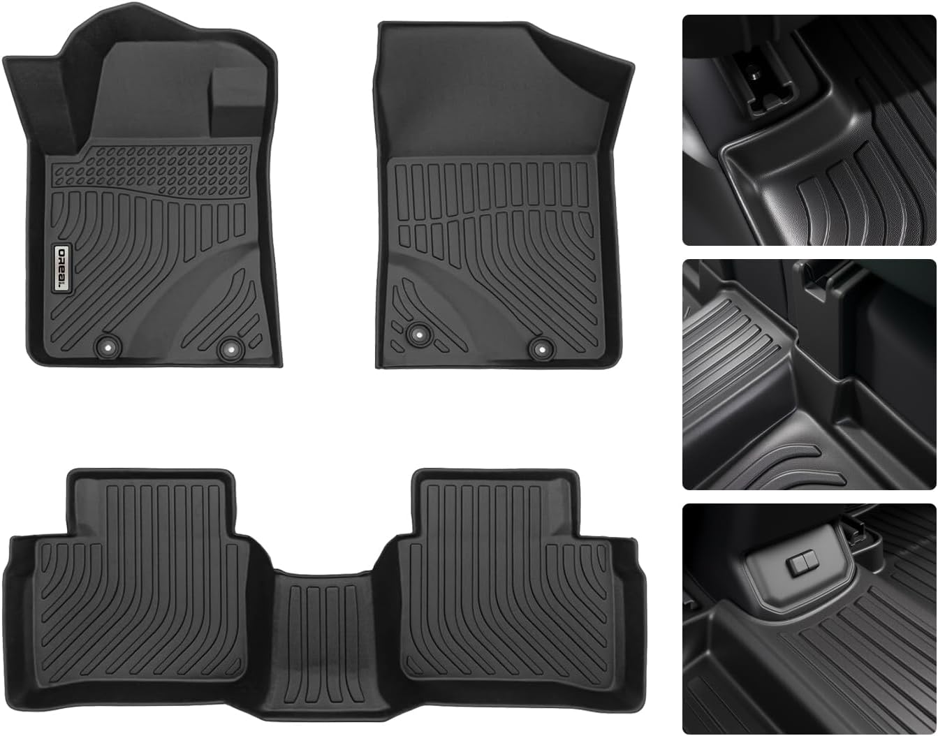 orealtrend Car Floor Mats Compatible with Nissan Altima 2014-2018 Floor Liners Heavy Duty All Weather Guard Spill Proof Black Front Rear Car Carpet Custom Fitted Odorless Anti Slip