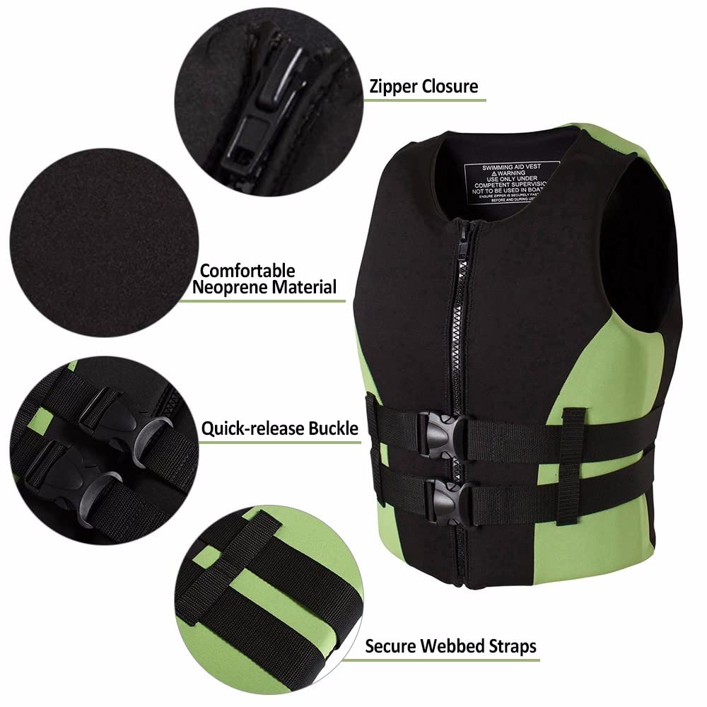 Gilet De Flottaison Adulte En Néoprène - Pour Kayak, Paddle Board, Natation Et Sports Nautiques