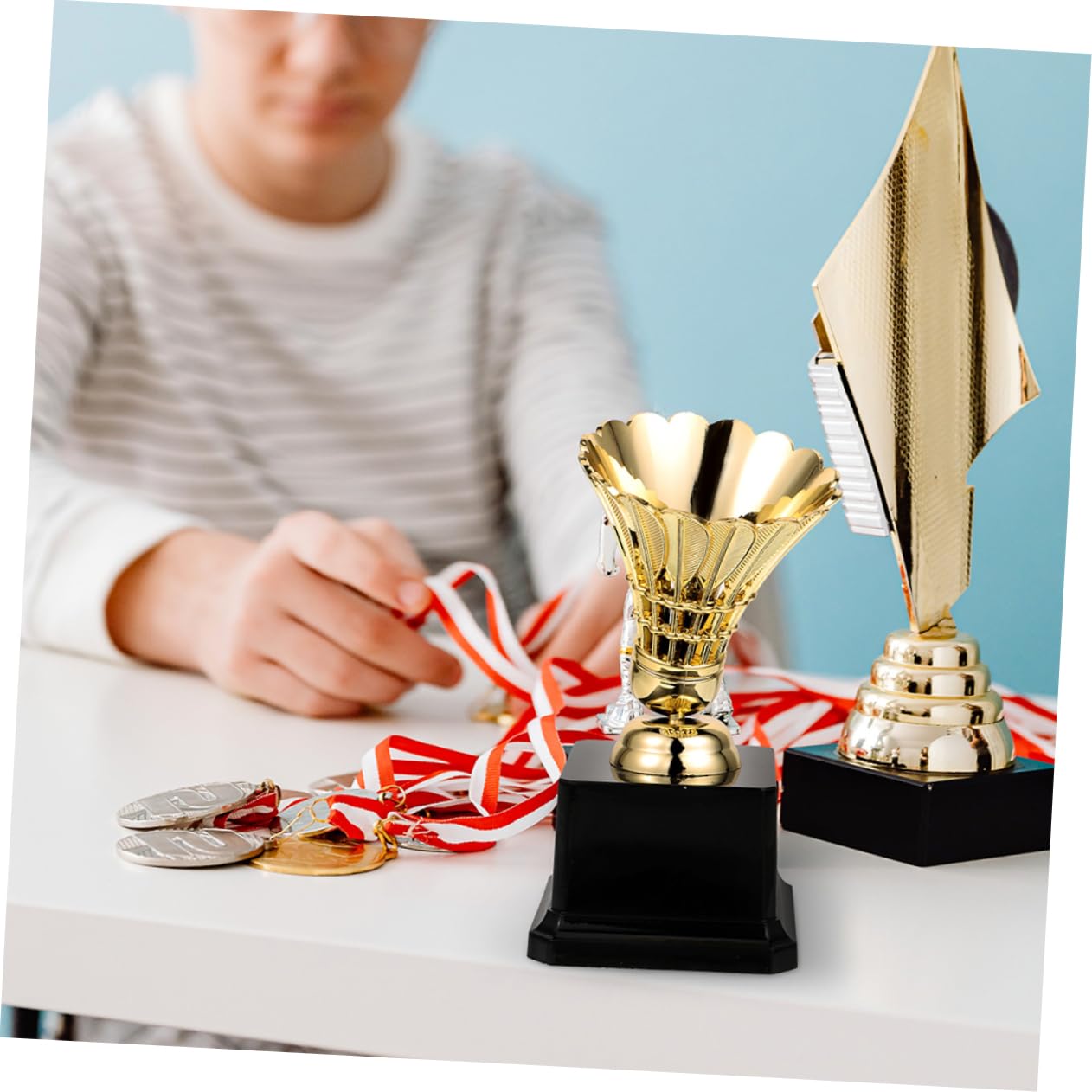HANABASS 6stücke Kreative Badminton Pokale Für Kindergarten Wettbewerbe Ausgezeichnete Trophäen Zur Feier Von Erfolgen Und Ehrungen Schule Und