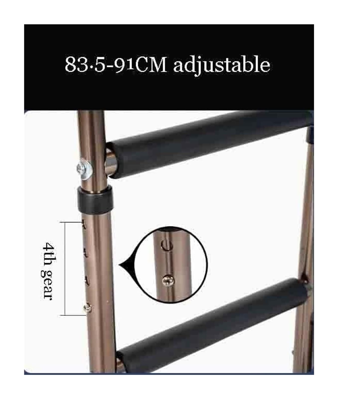 Aufstehhilfe für Senioren & Mobilitätseingeschränkte - Höhenverstellbare Stehhilfe mit Rutschfester Basis, Sicherheitsgriff für Toilette, Bett, Sofa