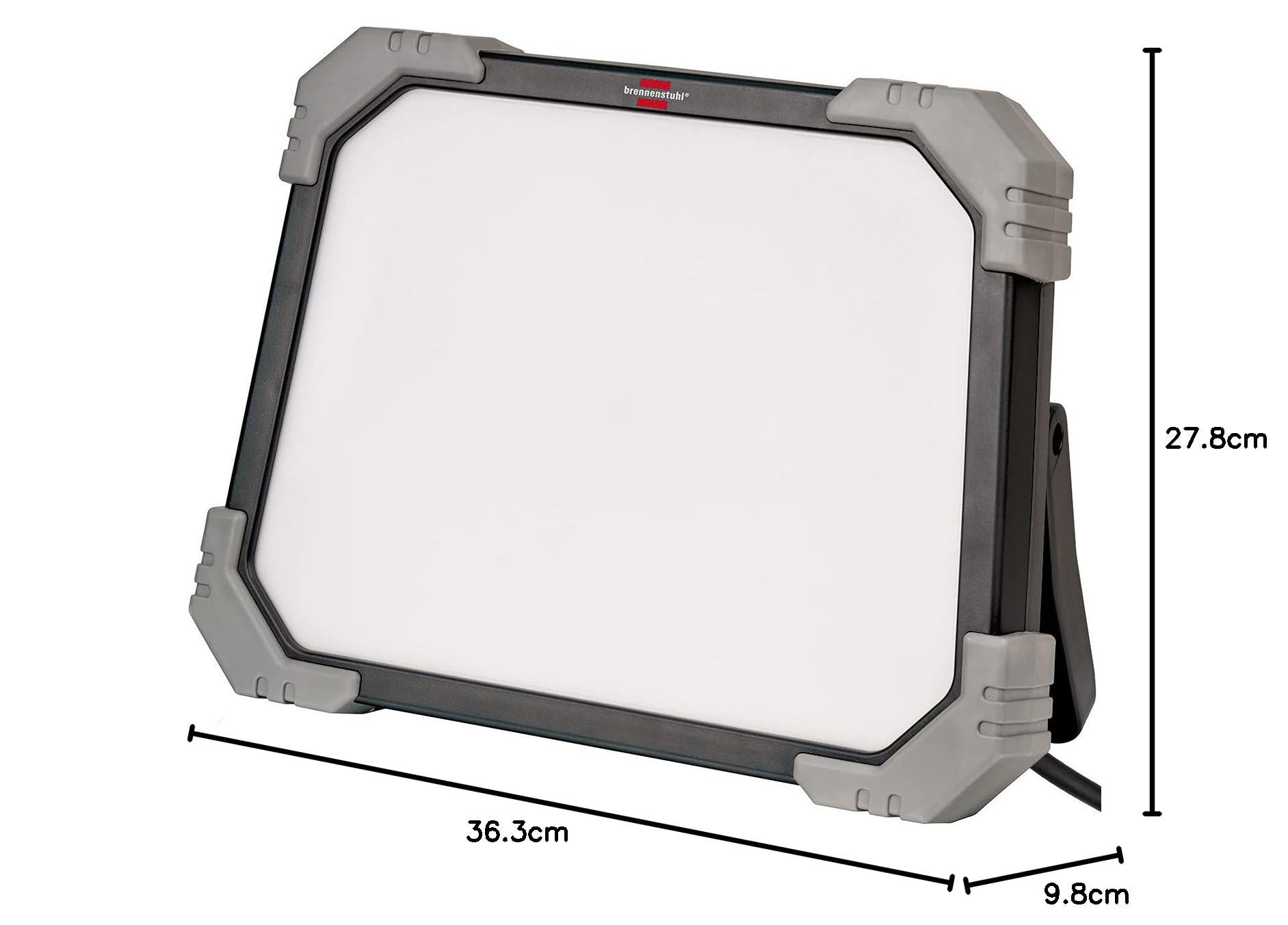 Brennenstuhl Reflektor budowlany LED DINORA 5050 / reflektor roboczy LED 45 W do stałego użytku na zewnątrz IP65 (5100 lm, 5 m kabel RN, obudowa odporna na pęknięcia i uderzenia z tworzywa sztucznego)