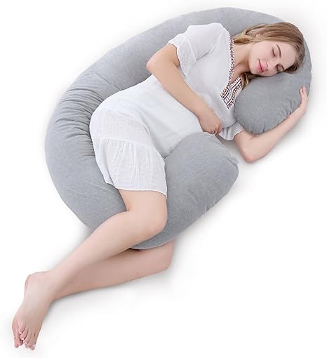 Amazon Meiz 抱き枕 だきまくら 腰枕 妊娠 妊婦 プレゼント 抱きまくら 男女兼用 お年寄り用 母の日 背もたれ 枕 クッション マタニティ いびき対策 横向き寝 癒し 人気 出産祝い 洗えるカバー C型 グレー 抱き枕 オンライン通販