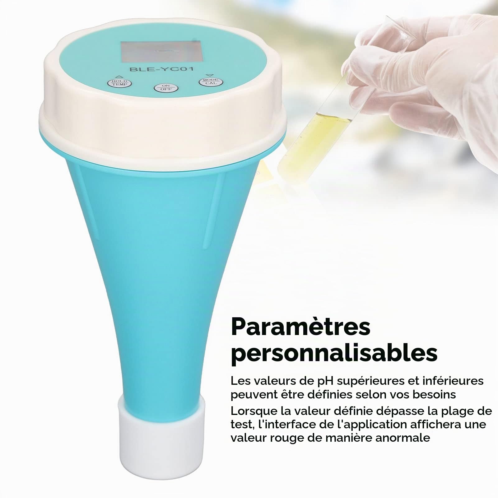 BLE-YC01 Moniteur de Piscine PH TDS EC ORP CL Température de Chlore Détecteur 6 en 1 Testeur de qualité de L'eau