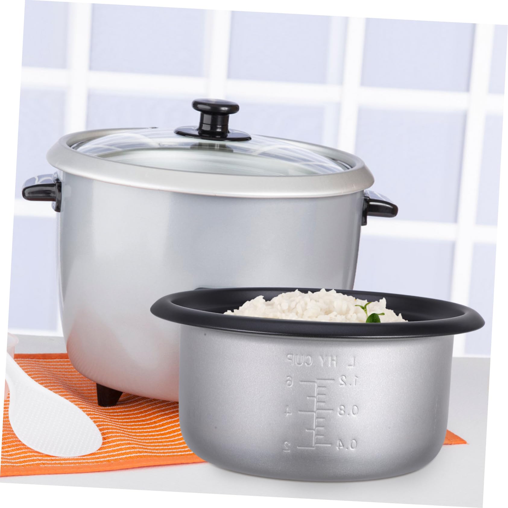 Cabilock Pot Intérieur Antiadhésif en Alliage pour Cuiseur de Riz 3l, Finition Soignée, Accessoire Remplaçant pour Cuiseur à Riz Domestique et Hôtel Plusieurs Styles