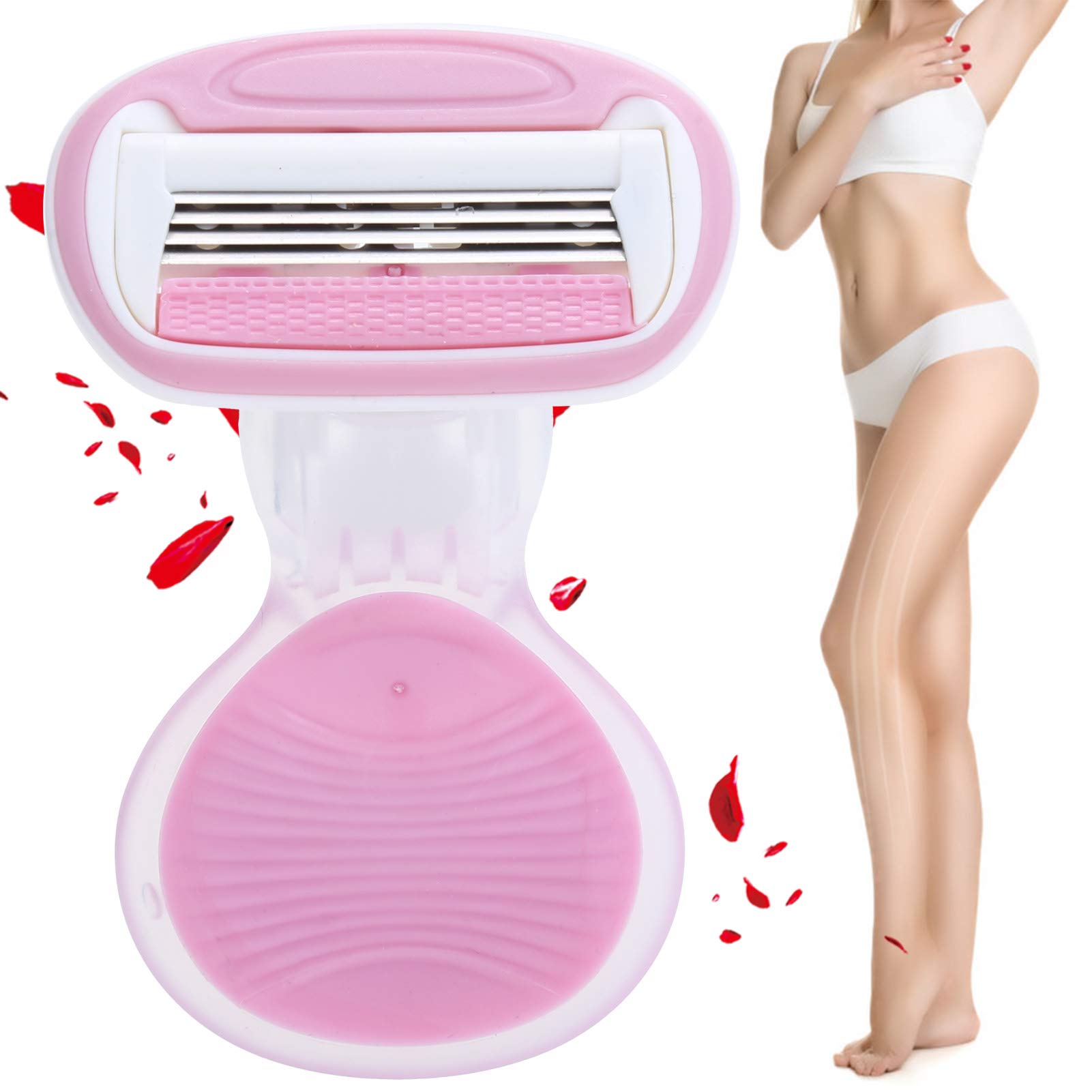Women's Shaver, Manual Body Hair Shaver, Portable Hair Removal Tool for Face and Legs ()