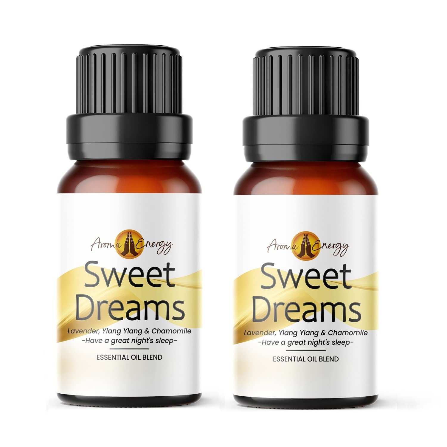 Aroma Energy | Sweet Dreams Essential Oil Blend - 20ml (2 x 10ml Bottles) - Contains Lavender, Ylang Ylang & Chamomile - 100% Pure & Natural
