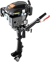 Outboard Motor Engine 6Hp Fishing Boat 4-Stroke Air Cooling Convenient Ignition And Flame Failure Devices Stable Consumption Protective Package Stern Plate Clamping Bolt