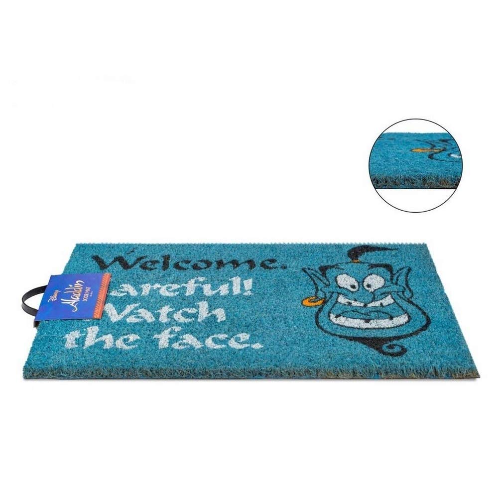 Disney Felpudo de Fibra de Coco-Le Génie Aladdin, Multicolor, 40 x 60 x 1,5 cm