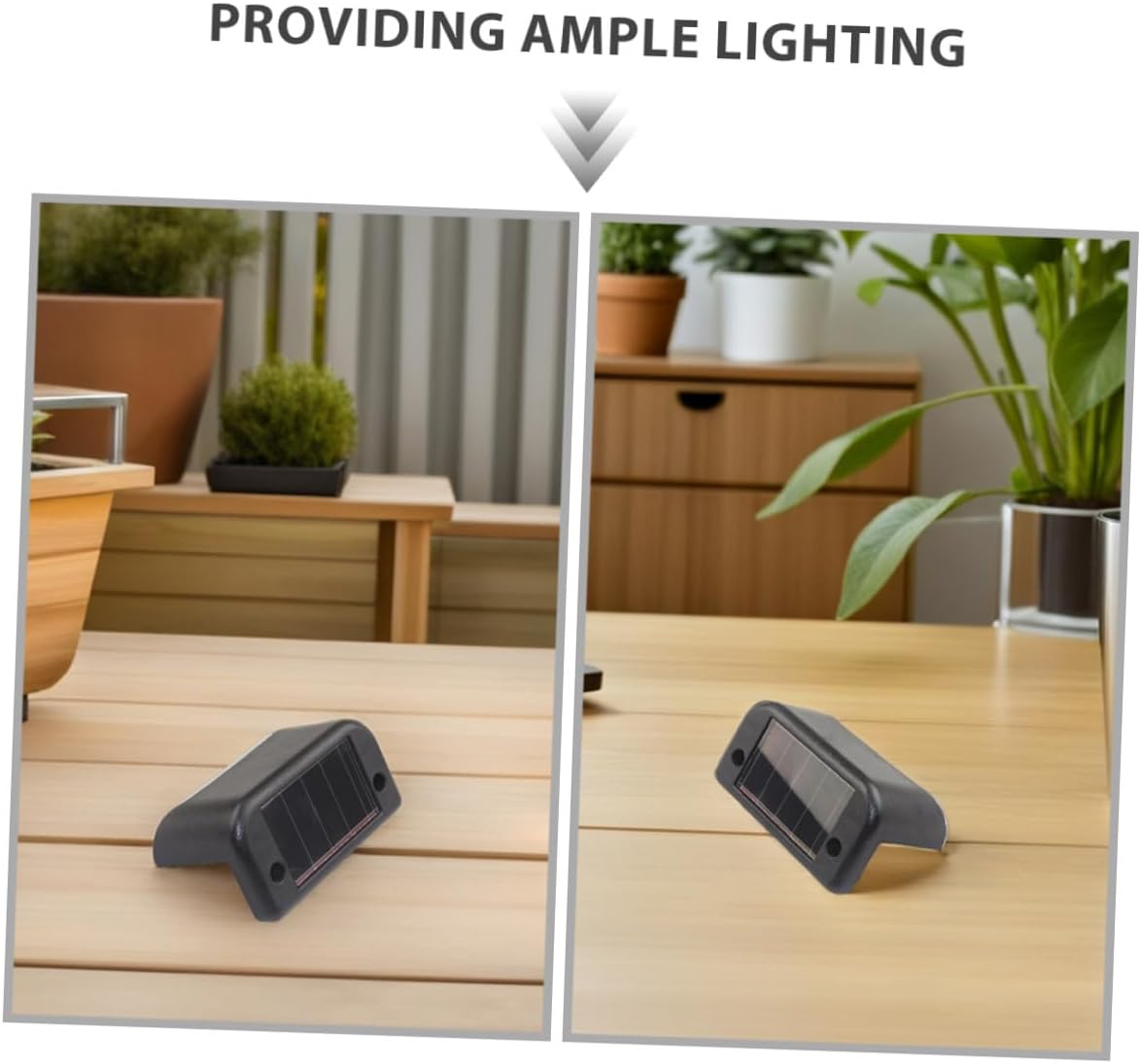 Levemolo 12pcs Waterproof Solar Railing Lights Outdoor, Warm White LED Step Lights for Backyard Patio Fence Deck Stairway Pathway