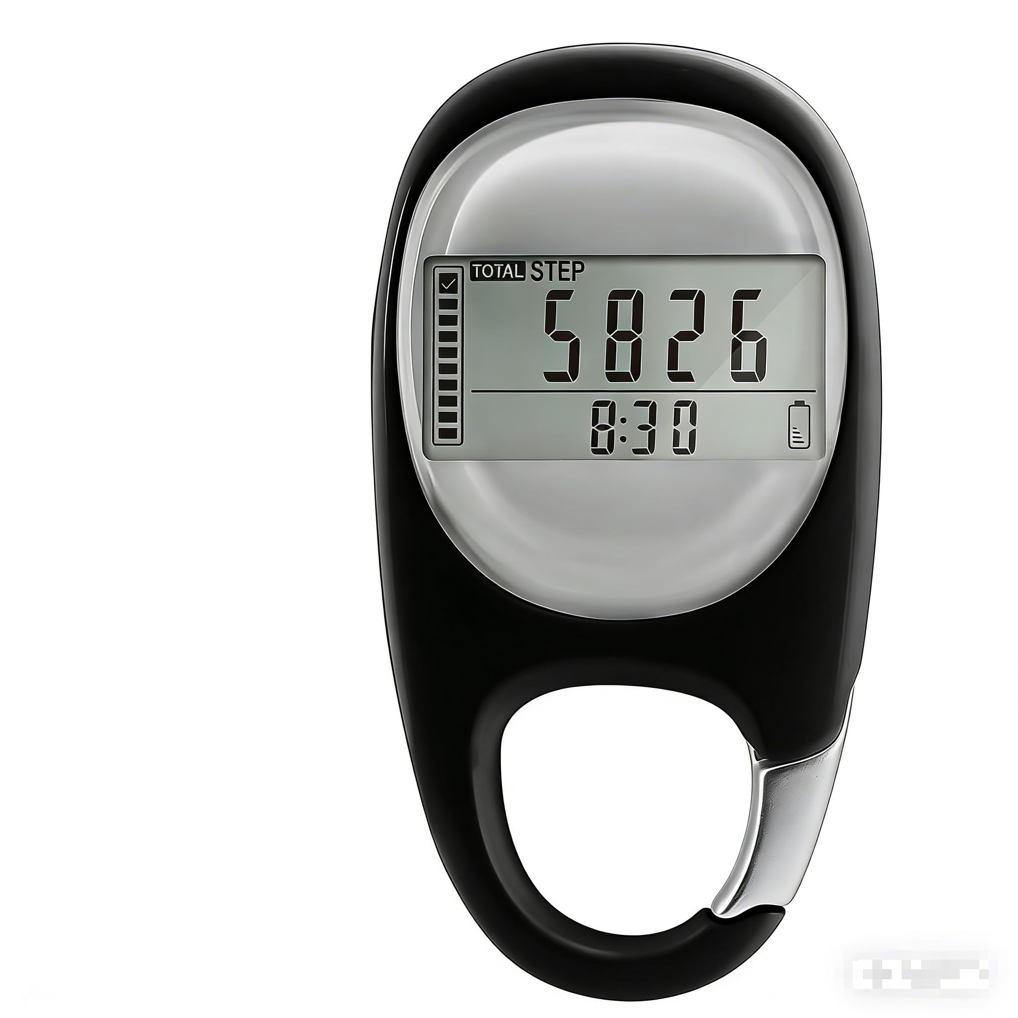 3D Schrittzähler mit Clip Uhr Senioren, Pedometer ohne APP und Handy für Gehen Laufen Sport, für Kinder, Mannfrau