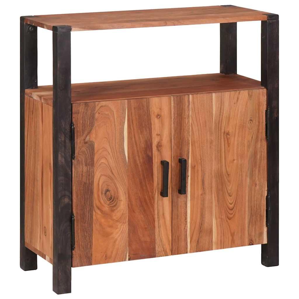 Credenza in legno massiccio di acacia, 70 x 30 x 75 cm