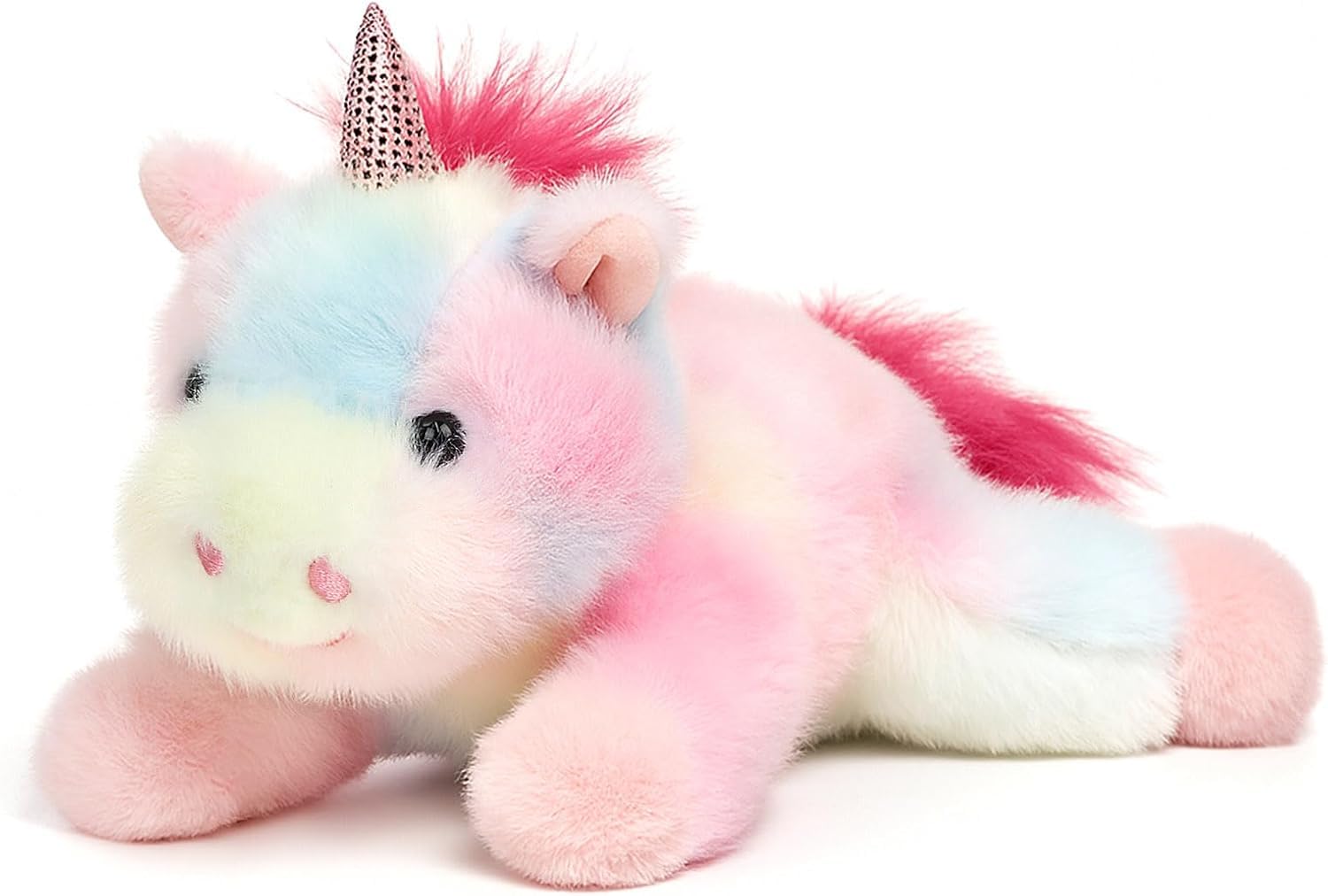 Cuteoy Adorable Cuddly Rainbow Unicorn Toy Weighted Stuffed Animal for Anxiety and Stress Relief, Small Pillow Comfort Plush Toys Cute Plushies Unicorn Soft Toys Birthday Gifts for Kids Toddlers