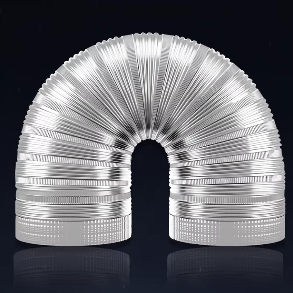 Condotti di aerazione, condotti Flessibili in Alluminio da 4" semirigidi, Tubi di Ventilazione per asciugatrici, condotti di Ventilazione HVAC, condotti di aspirazione fumi retrattili, opzio