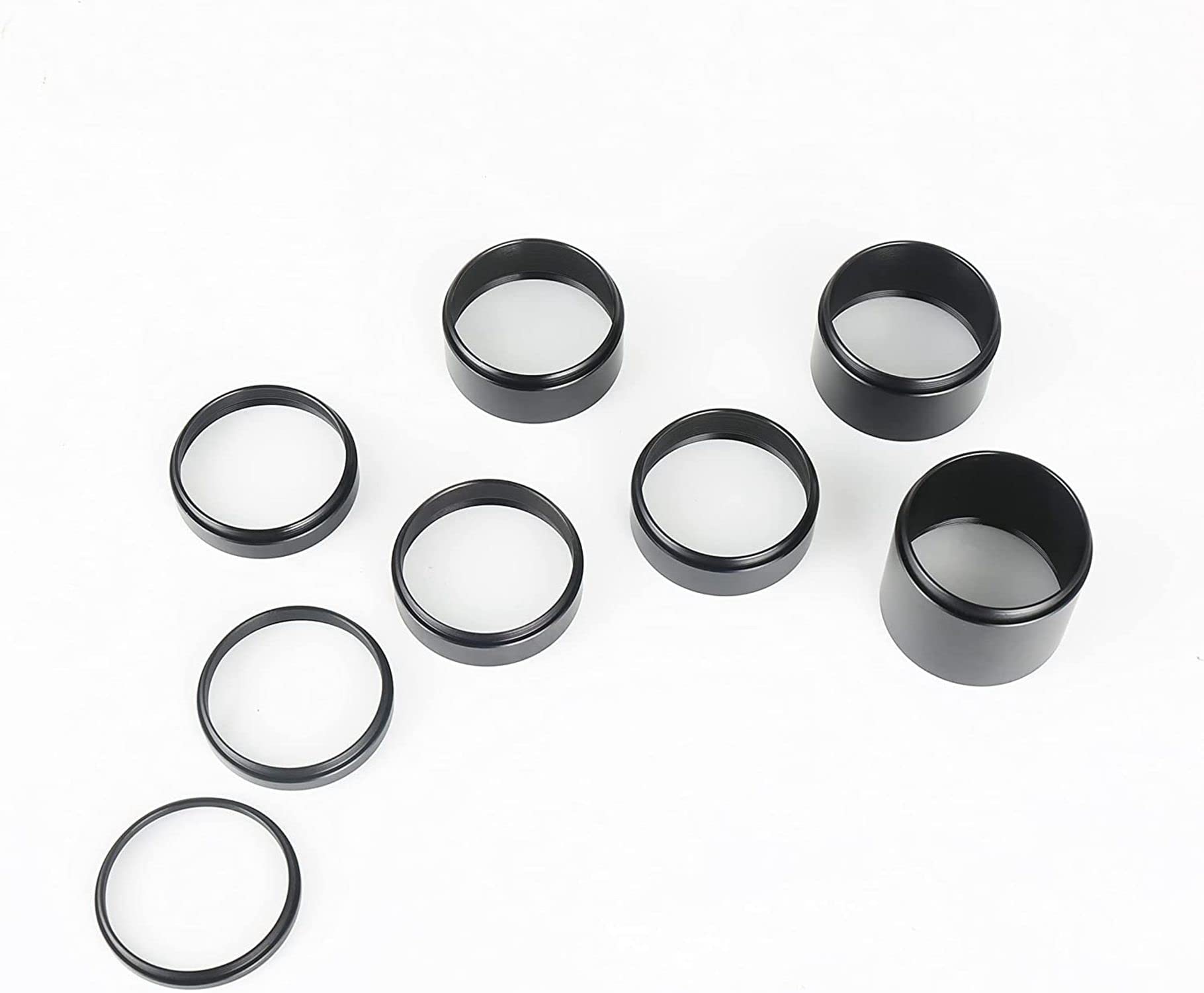 Tubo di prolunga telescopico astronomico T2 M42 x 0,75 kit lunghezza 3/5/7/10/12/15/20/30 mm (8 pezzi)