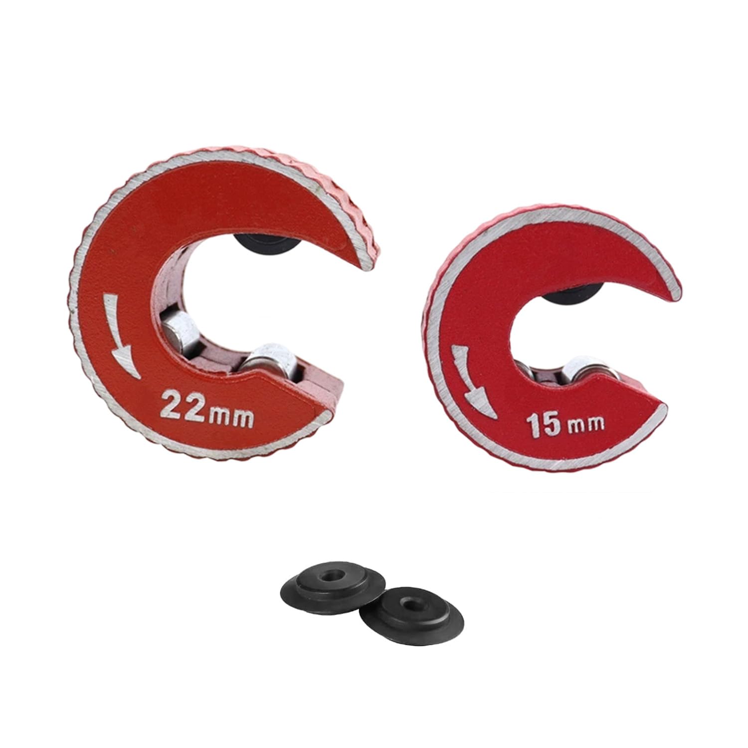 Pipe Cutter 15mm and 22mm, Copper Pipe Slice Tube Cutter Zinc Alloy Body with 2 Replacement Cutting Wheels