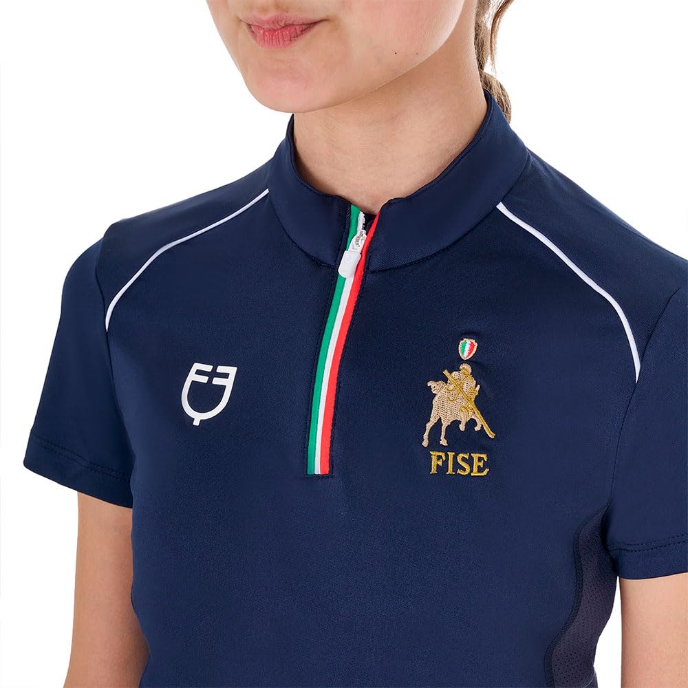 Fise Technical Training Zip Junior Short Sleeve Polo 10 Years