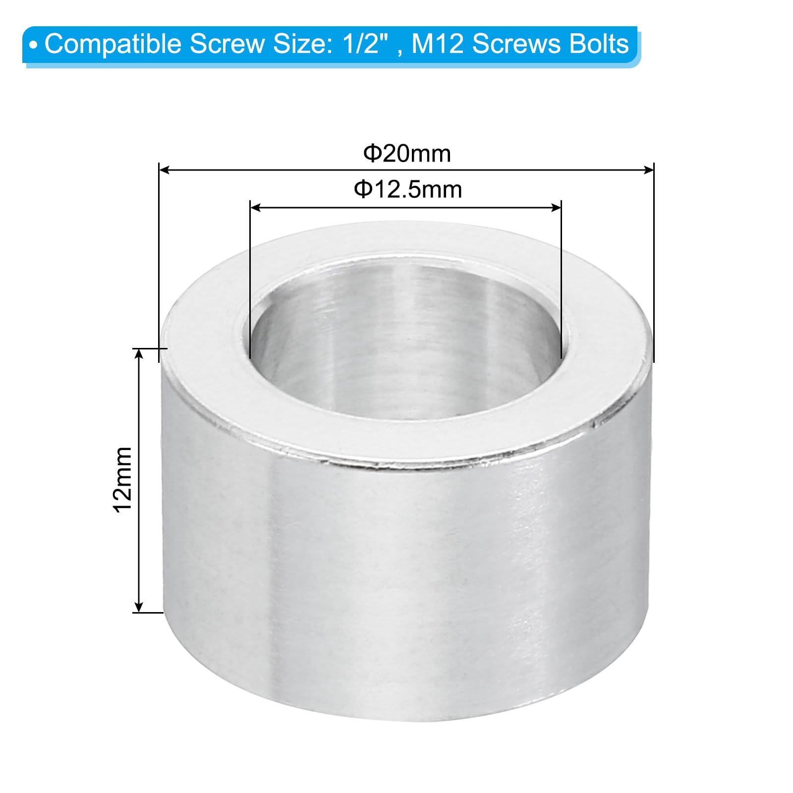 PATIKIL M12 Aluminum Spacers - Image 2