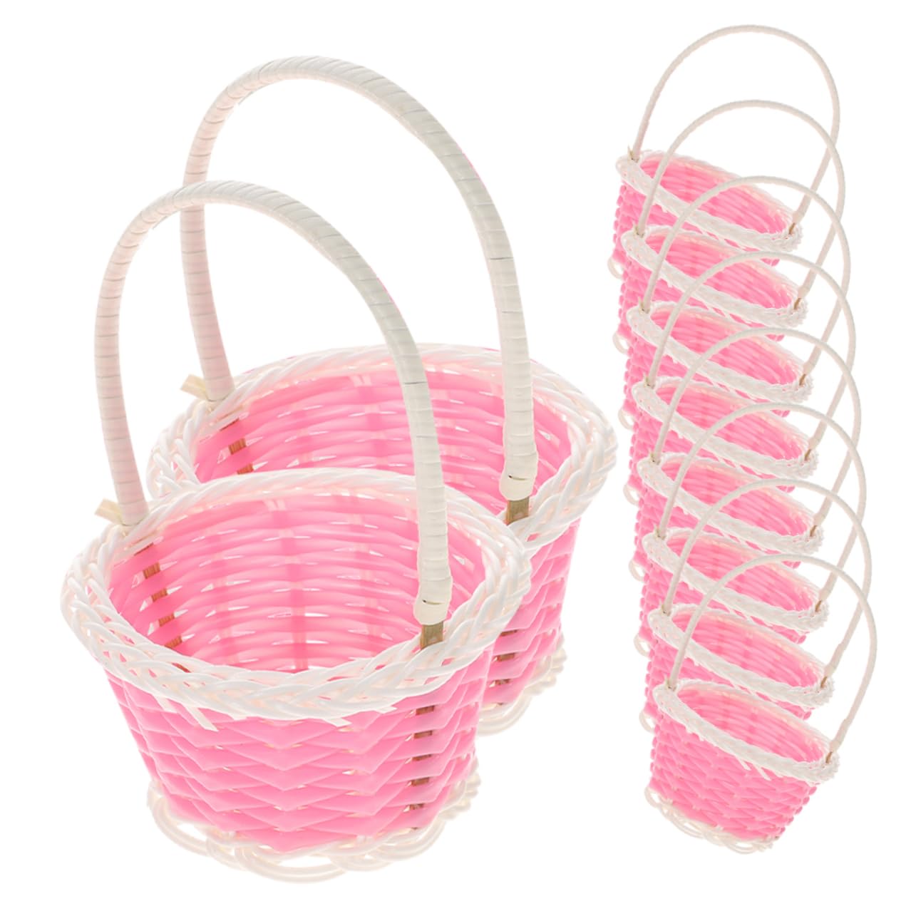 MUSISALY 10pcs Mini Woven Baskets Easter Party Favors Tiny Picnic Baskets for Crafts and Decorations