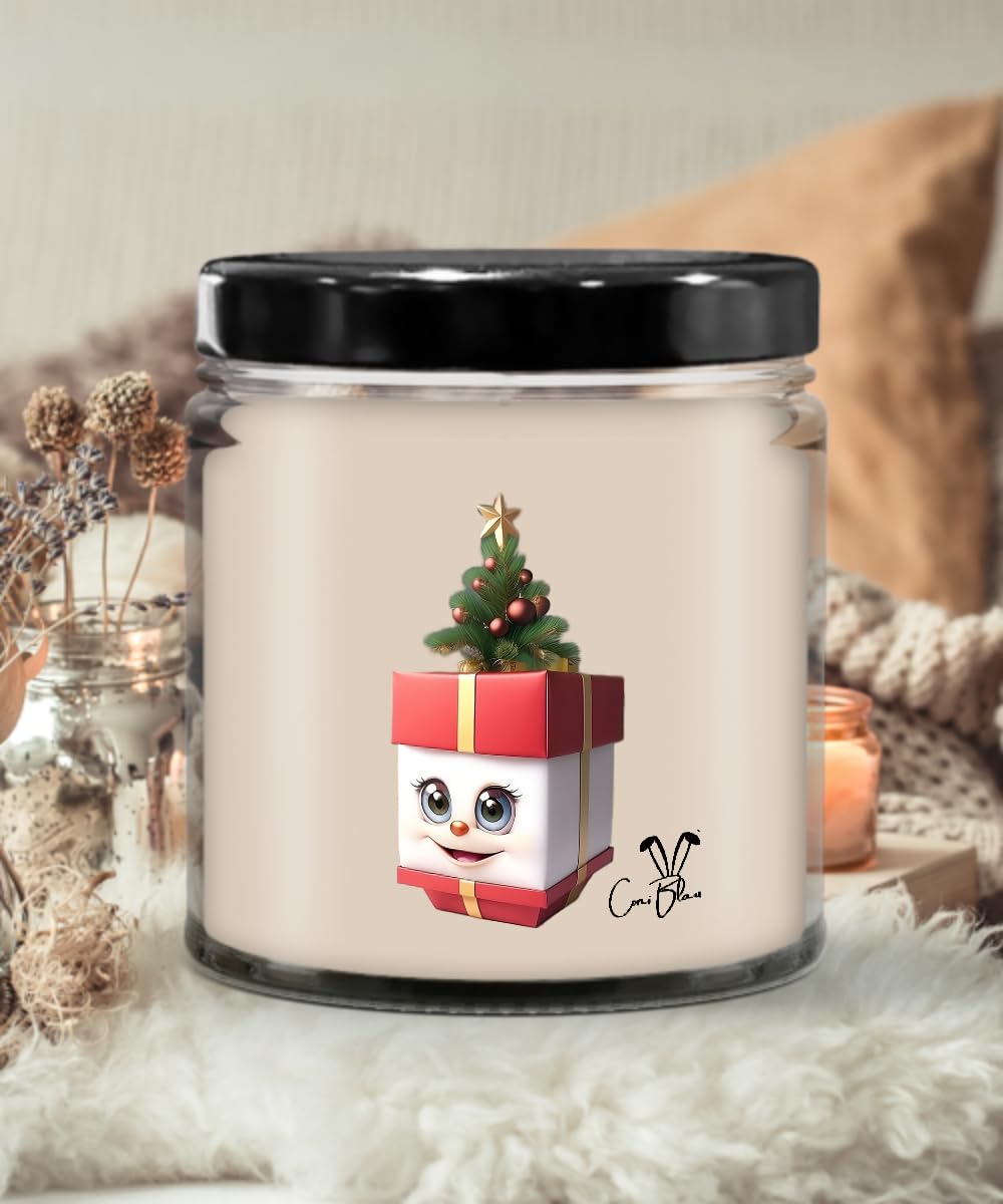 Coni Blau Christmas Candle with Cute Christmas Present