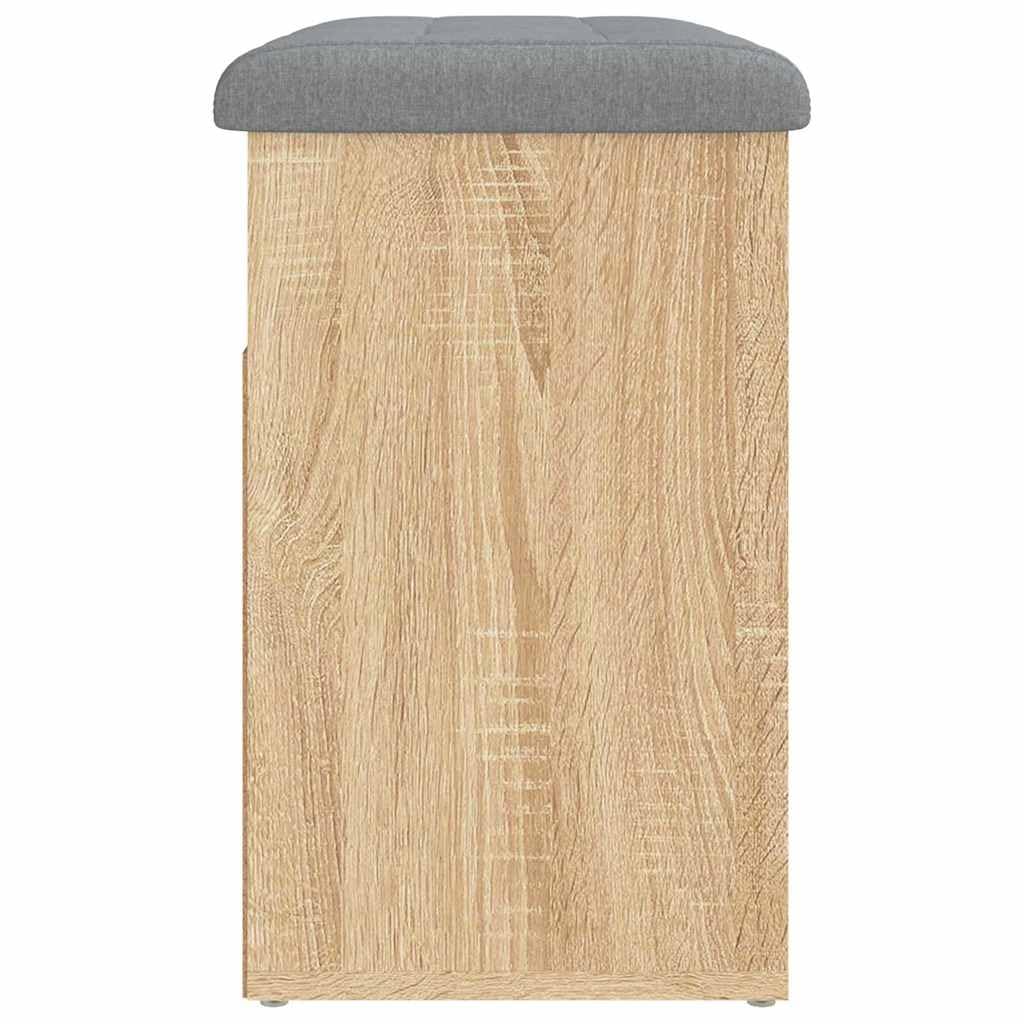 vidaXL Banco Zapatero, Asiento con Almacenaje, Mueble para Zapatos Juguetes Calzado, Banco para Salón Pasillo, Madera de Ingeniería Roble Sonoma
