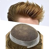 Vista 67 de Toupee - Sistema de pelo para hombres, postizos de encaje suave, sistema de reemplazo de cabello para hombre, línea de cabello de PU, pieza de pelo