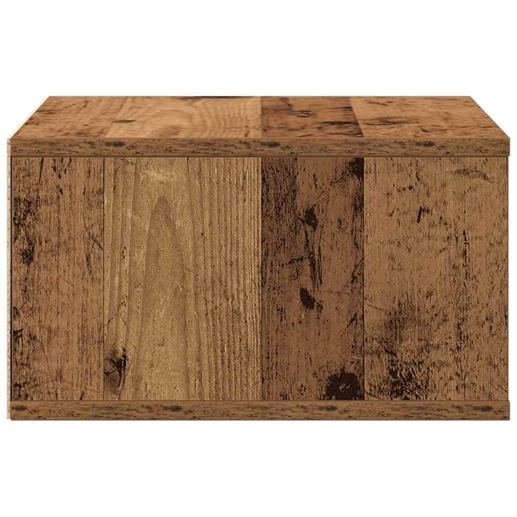 Druckerständer aus Holzwerkstoff 49 x 40 x 22.5 cm, Druckerablage mit rustikalem Look, rechteckiges Druckerregal mit zusätzlichen Regalen für Bürobedarf, platzsparender