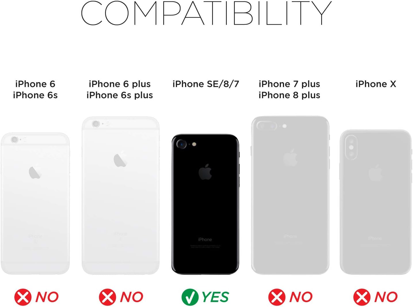 Black Friday Sale 2022 Raptic Clear, (Formerly X-Doria Clear) - Compatible with Apple iPhone SE/8/7, Defense Clear - Military Grade Drop Protection, Clear Protective Case for iPhone SE/8/7 (White)