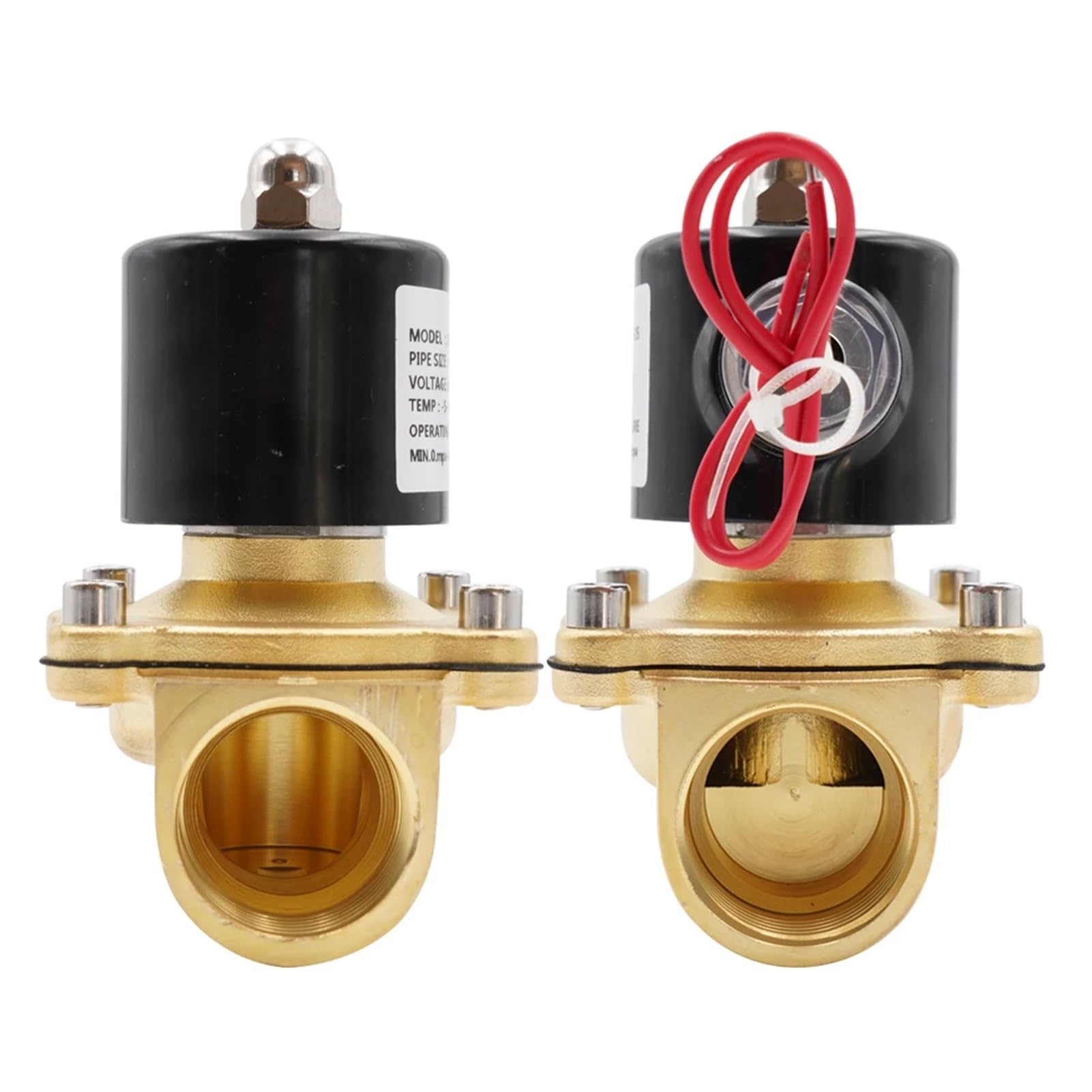 G 1/8"1/4" 3/8" 1/2" 3/4" 1" 1-1/4" 1-1/2" 2" Elektrisches Magnetventil, Normalerweise Geschlossen, Pneumatisch Fit For Wasser, Öl, Luft, AC220V DC12V24V(1/2",DC 12V_NBR)