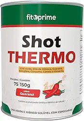 Shot Thermo Fitoprime Chá Verde, Chá De Hibisco, Guaraná, Gengibre, Cúrcuma, Canela, Pimenta Lata 150g Sabor Guaraná