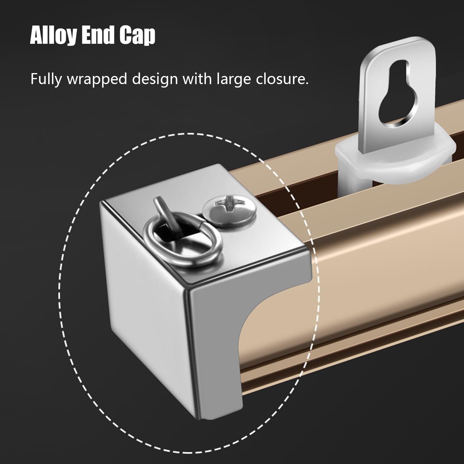 Raumteiler-Schienensystem, gerade Vorhangschiene aus Aluminium zur Wand-/Deckenmontage für den Innen- und Außenbereich, Vorhangstange mit Schiene, Rollenhaken, Mont,Ceiling Mount-150cm