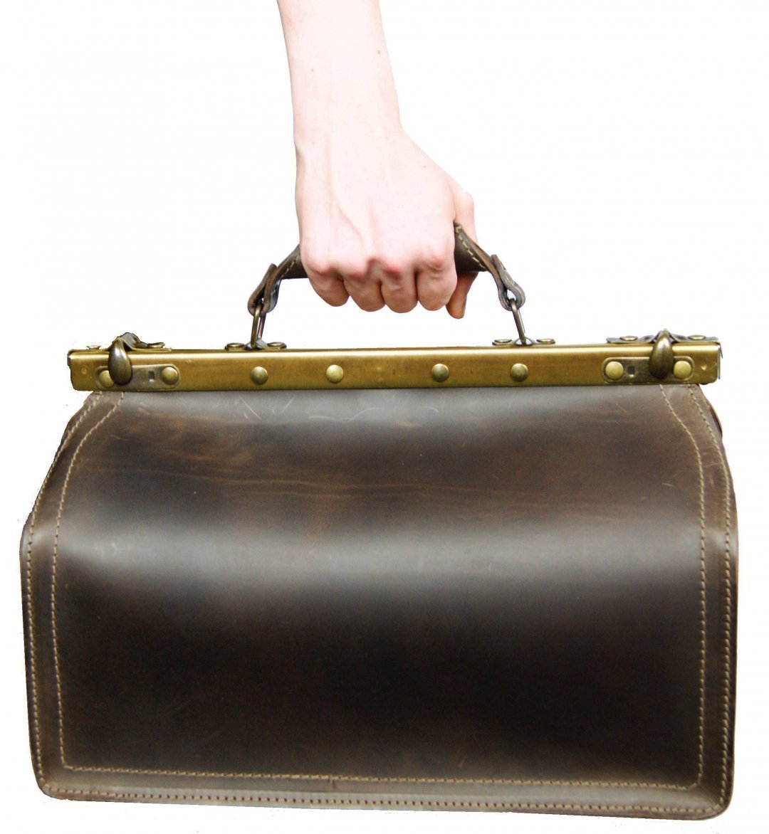 Freiherr von Maltzahn Doktortasche PARACELSUS aus Leder mit Innentaschen, Made in Germany, inkl. Lederpflege