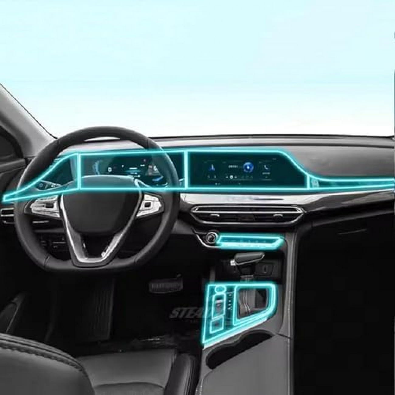 Película de navegación TPU antiarañazos Changan Eado Plus protector transparente interior 4