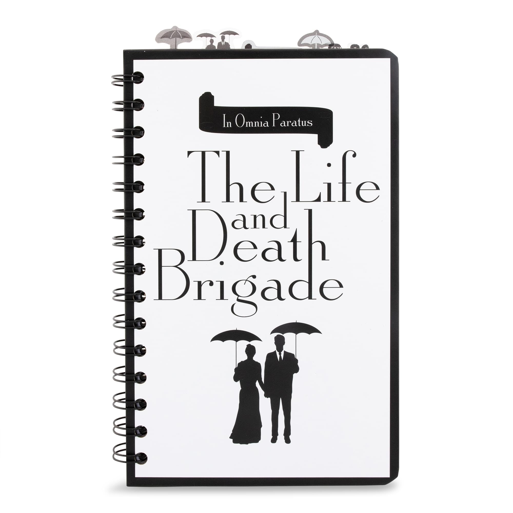 Silver BuffaloGilmore Girls Life and Death Brigade 5-Tab Spiral Notebook With 75 Sheets | Notepad Journal, Stationery Paper | 5 x 8 Inches