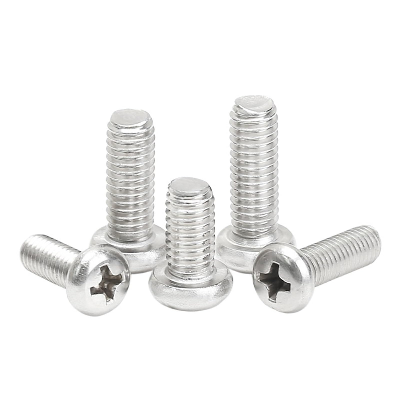 6063# Śruby ze stopu aluminium M1,7 M2,5 M3, M4, M5, M6 PM z łbem walcowym gniazdem krzyżowym DIN7985 (4 mm,0 (50 szt.))(35mm,M4 (50pcs))