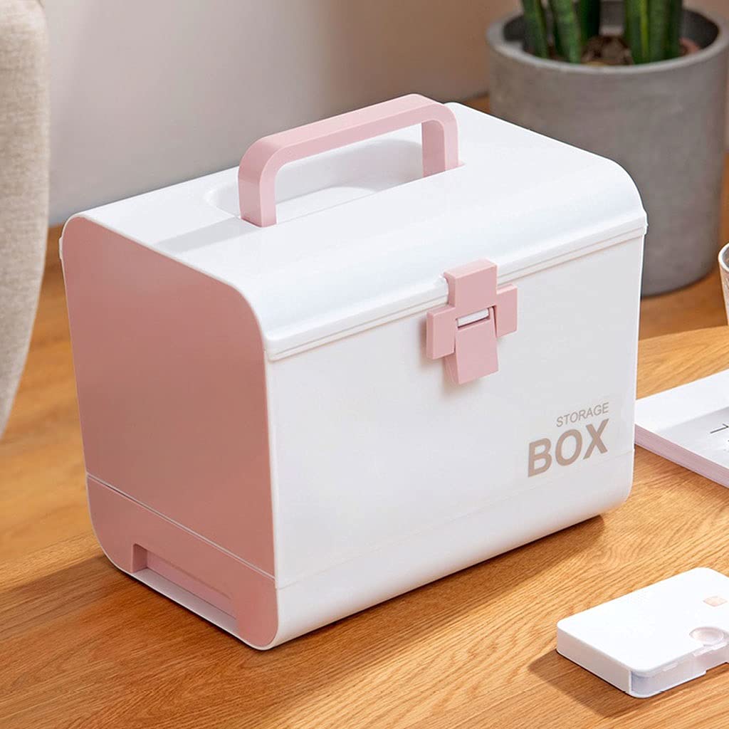 Botiquin/Caja Medicina Caja de primeros auxilios de plástico Caja de almacenamiento médico Caja médica Caja médica Caja médica Caja de medicina 10.43 pulgadas Botiquin de Primeros Auxilios ( Color : A
