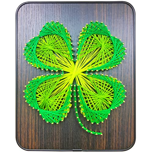 Marynee DIY String Art Craft Kit for Adults,Teens,Beginner,Kids.Include All Necessary Accessories and Frame , Adults Crafts Kit, Home Wall Decorations Unique Gift(Clover 9.8?.9 inch)